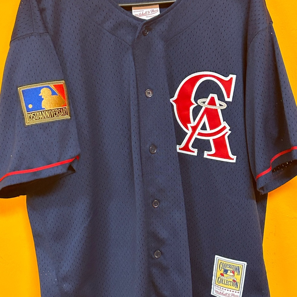 Mitchell and Ness Cooperstown collection Angels jersey.
